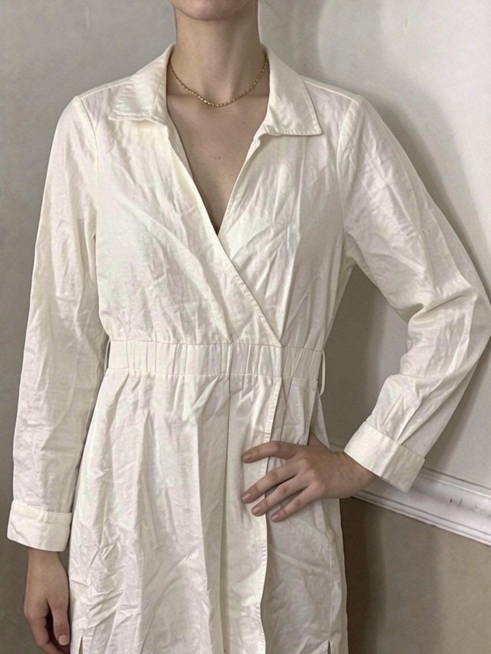 🤎 5 for $20! Saks Fifth Avenue White Shirt dress